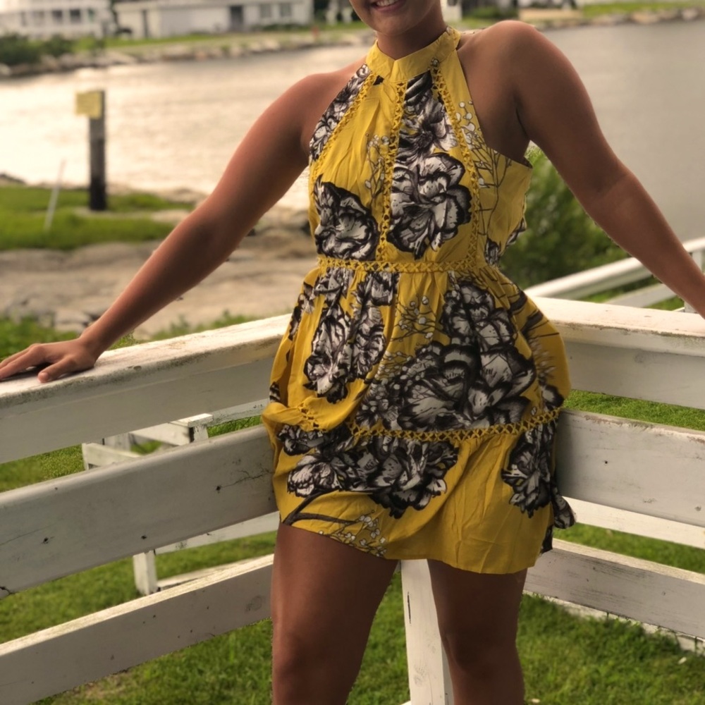 High neck dress